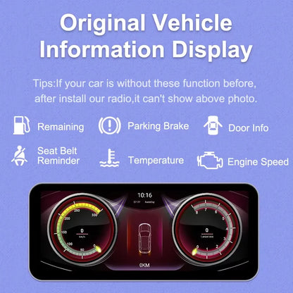 10,25" Android 14 Autoradio – Multimedia Speler – Touchscreen Navigatie – 2DIN Auto Radio – Wireless CarPlay Android Auto – 6GB RAM 32GB Opslag – Bluetooth Handsfree - QUORE