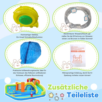 Springkasteel – Springkussen – Bouncy Castle – Speelkasteel – Trampoline – Waterglijbaan – Oxford Stof
