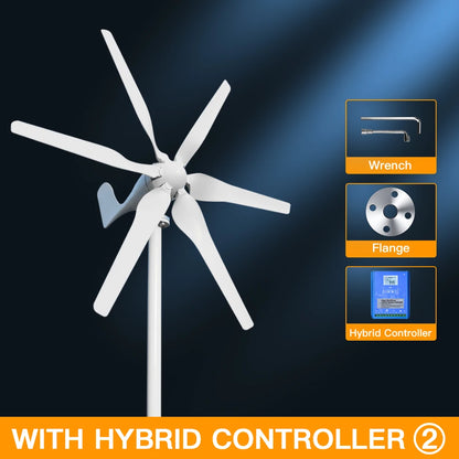 3000W Wind Turbine 12V 24V 48V Free Energy Wind Turbine With Free MPPT Controller Battery 220V For Household Use - QUORE
