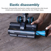 Redkey - F10 - Handstofzuiger met Steel - 23kPa - 400W - Draadloze Steelstofzuiger - Zakloze stofzuiger - Draadloze stofzuiger - Afneembare Kruimelzuiger - Zwart