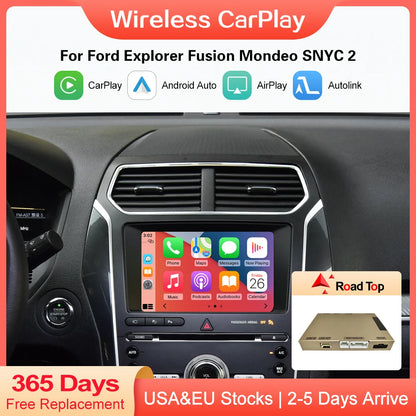 Draadloze CarPlay Interface – Android Auto Adapter – Auto Multimedia Module – Spiegelverbinding AirPlay – Sync 2 Upgrade – Plug & Play Installatie – Ondersteunt Camera Input