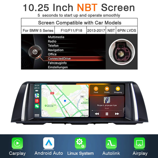 Multimedia Speler – Autoradio – Infotainmentsysteem – Touchscreen – GPS Navigatie – 10,25 Inch HD Scherm – Draadloos CarPlay & Android Auto