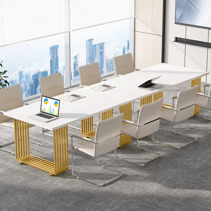 Bureau - Computertafel - Bureautafel - Game Bureau - 70.9" - Moderne Houten Gaming Gureau - met Gouden Metalen Poten – Stijlvolle Werkplek & Kleine Vergadertafel