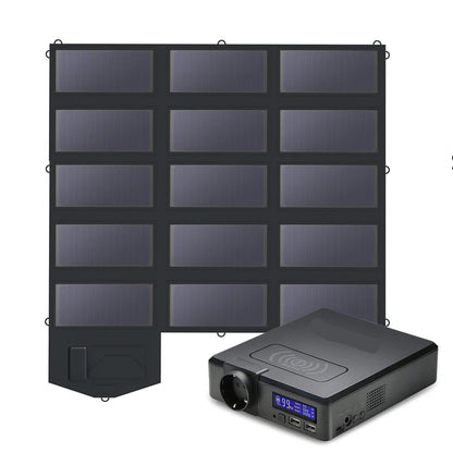 Powerstation - met 100W Opvouwbaar Zonnepaneel - Draagbare - Solar Generator - Stroomgenerator - 200W - Voor Camping, Reizen en Off-grid Energie - QUORE