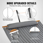 Hangmat - Hangmat voor Twee Personen - Campingaccessoires - Hangmat 2 Persoons - Hanging Chair - Hamac - Hammock Chair - Grijs
