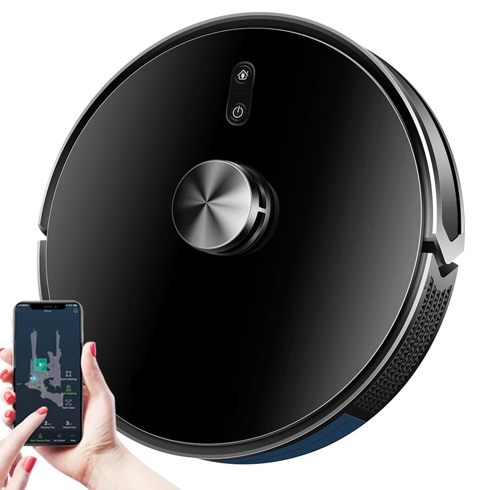 Robotstofzuiger – Robotstofzuiger Met Dweilfunctie – Slimme Stofzuiger – Robotstofzuiger Met App – 6500 Pa Zuigkracht – 235 Ml Waterreservoir