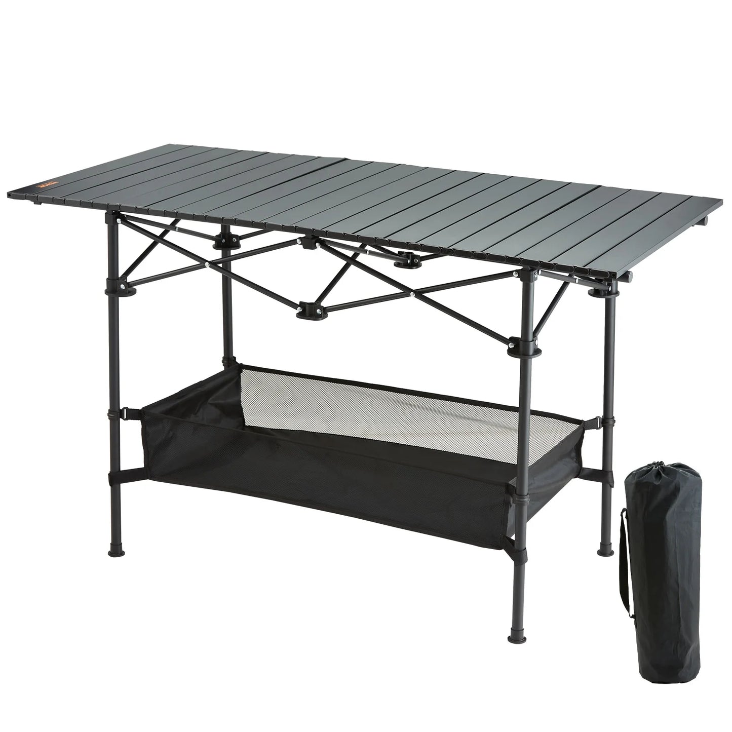 Folding Table - Collapsible Table - 45.3x21.7x27.6 inch - Foldable Garden Table - Smooth Table Top - Folding Table - Foldable Camping Table - Portable Outdoor Travel Table - Lightweight - Foldable Picnic Table - Ultra Compact - Black