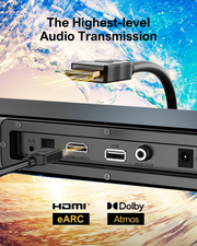 Soundbar - 2.1 Soundbar for TV - Speakers - Speaker cables - Speaker - 190W - 87dB - 45Hz-20KHz - Black