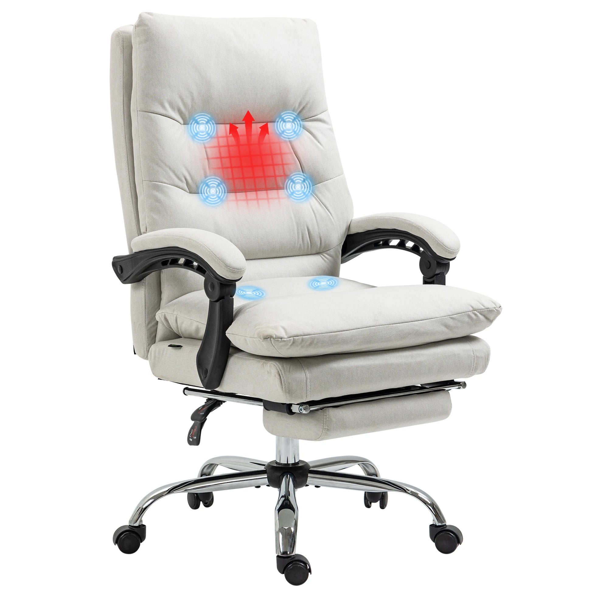 Ergonomische Bureaustoel – Massagestoel – Werkstoel – Gamingstoel – Thuiswerkstoel – 6 Massagepunten – Verstelbare Rugleuning - QUORE