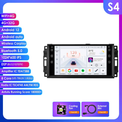 7 inch Autoradio – CarPlay Radio – Android Auto Systeem – Multimedia Speler – Touchscreen Navigatie – Android 13 – 6GB RAM 64GB Opslag