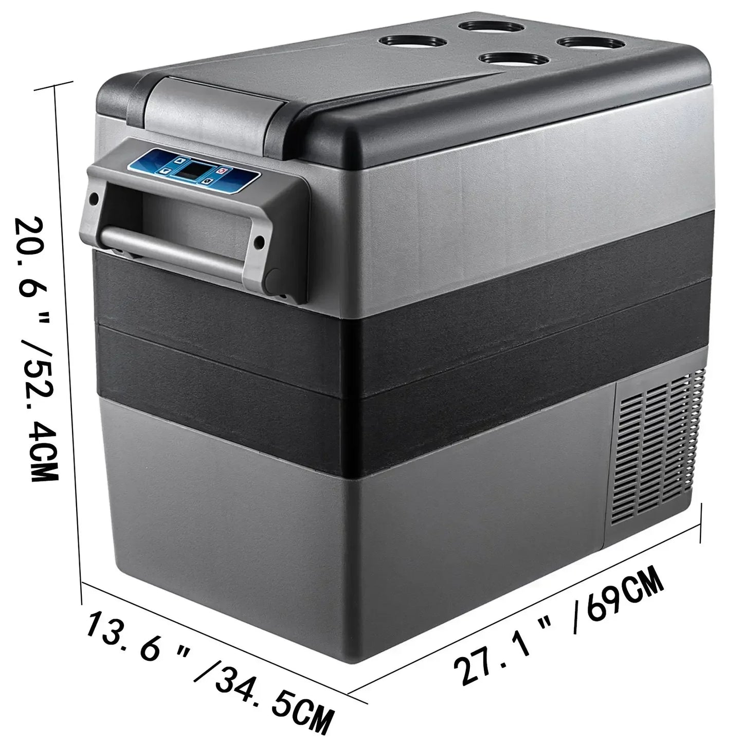Auto Koelkast - Koelbox - Mini Koelkast - Draagbare - 55L - 12V/24V/220V - met Compressor - Mini Fridge - Perfect voor Camping, Reizen en Outdoor