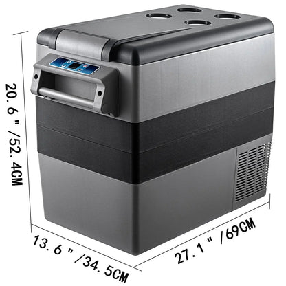 Auto Koelkast - Koelbox - Mini Koelkast - Draagbare - 55L - 12V/24V/220V - met Compressor - Mini Fridge - Perfect voor Camping, Reizen en Outdoor