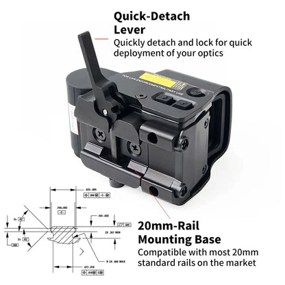 558+G33 Holographic Reflex Sight Red Dot Optic Sight with G33 3X Magnifier Combo Built-in Flip QD Mount - QUORE