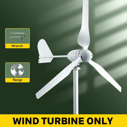 Windturbine - Windmolen - Windenergie - Windturbine Generator - 2000W - 24V - Horizontale Windmolen - 3 Bladen - Energieopwekking - Voor Huis – Off-Grid Systeem – Sterke Windkracht