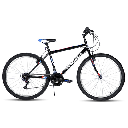 HILAND 24 26 inch Mountain Bike for Men Women, 18 Speeds High-Carbon Steel Frame, Sport Cycling MTB Bicycle for Adult, Student