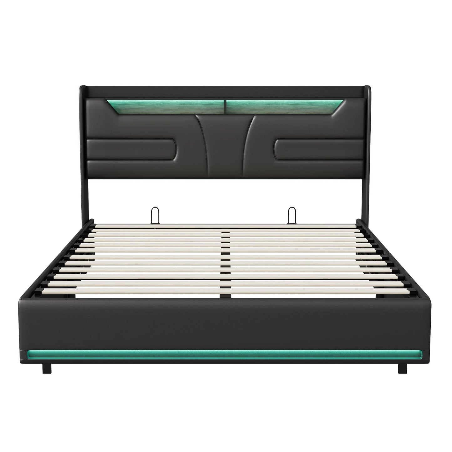 fangange Upholstered double bed, 140x200 cm, 160x200 cm, with storage space, upholstered headboard, with slatted frame, PU