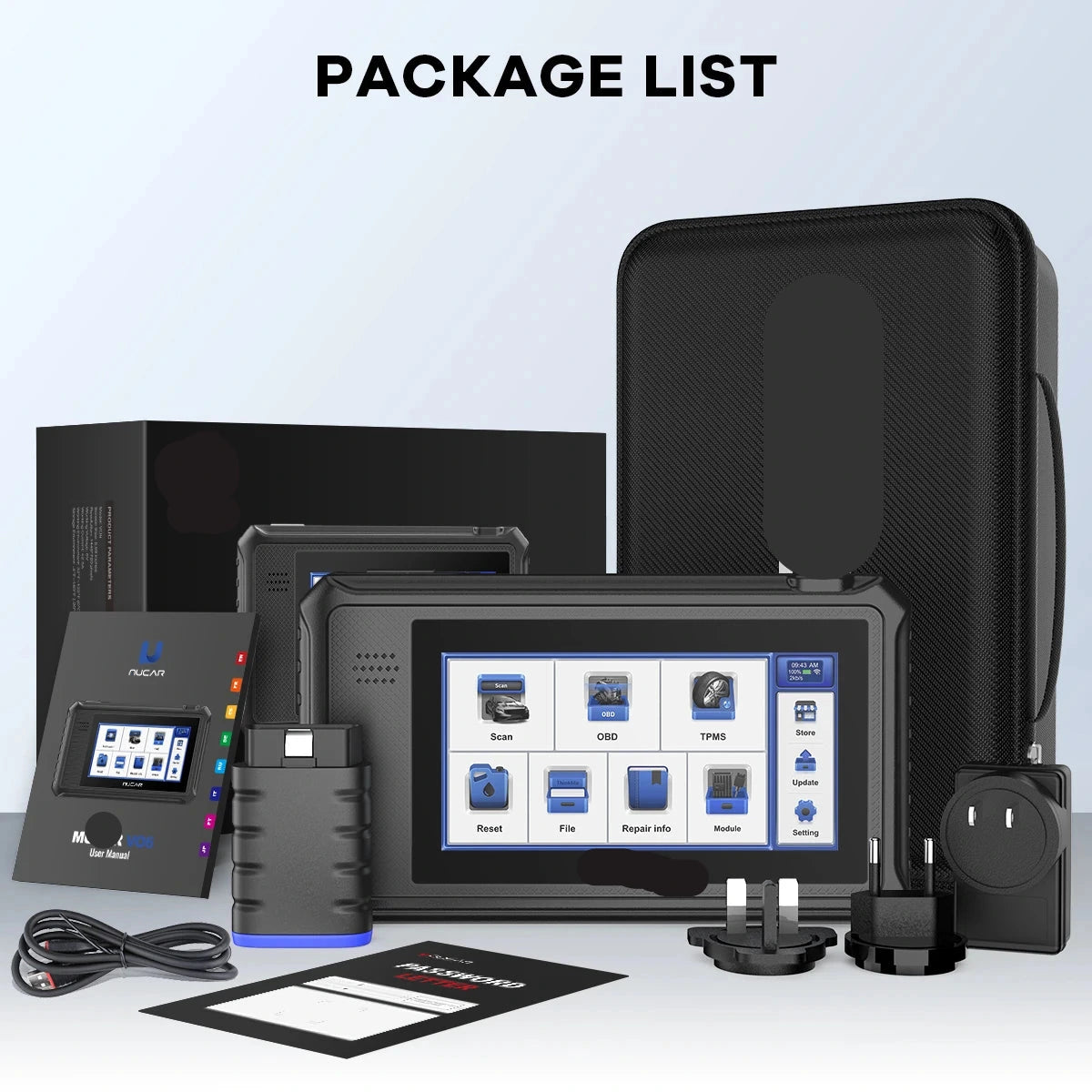 OBD2 Scanner - OBD - Diagnosecomputer - Uitleesapparatuur Auto - Storing Verwijderen - Auto Uitlezen - Auto Accessoires - Storing Verwijderen - 28 Reset Services - Systeem Scanner - 5" Touchscreen - QUORE