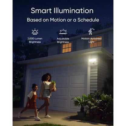 Buitenlamp Camera – Beveiligingscamera Buiten – Wandlamp Camera – Wifi Buitenlamp – Draadloze Buitenverlichting – 360° Draaibaar – 8x Zoom 2K Resolutie