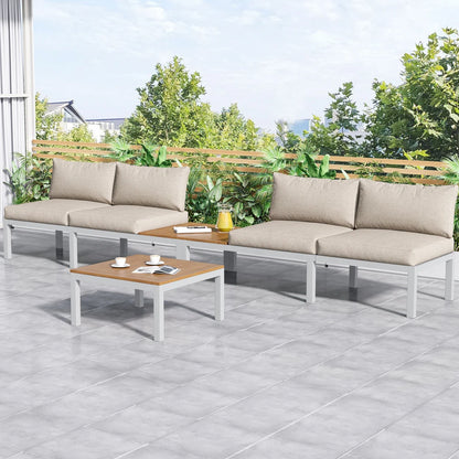 Loungestoel – Tuinstoel – Loungezetel – Fauteuil – Relaxstoel – Verzinkt Metalen Frame – Weerbestendige Kunststofhout Afwerking