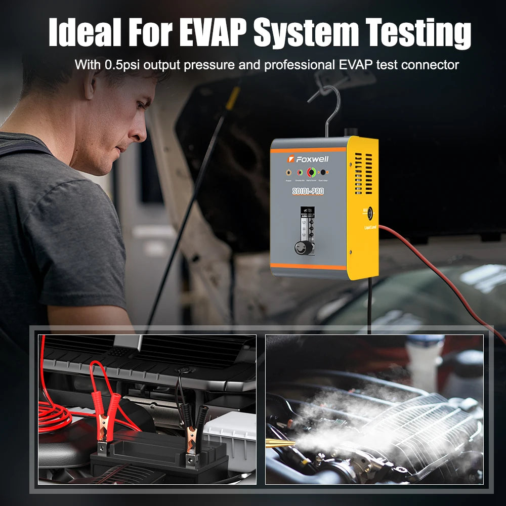 Rooklekkendetector – Rooklekkage Tester – Lekkage Opsporingsapparaat – Evap Testconnector – Ingebouwde Luchtpomp – 10 Minuten Testduur
