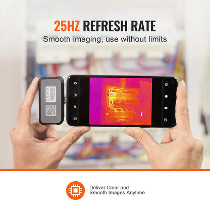 Warmtebeeldcamera - Warmtecamera - Infrarood Camera - Thermische Beeldcamera - 256x192 IR Resolutie - 25Hz Beeldverversing - Thermische Imager - Voor Android Tablets - Inspectiecamera - Lekdetectie en Onderhoud