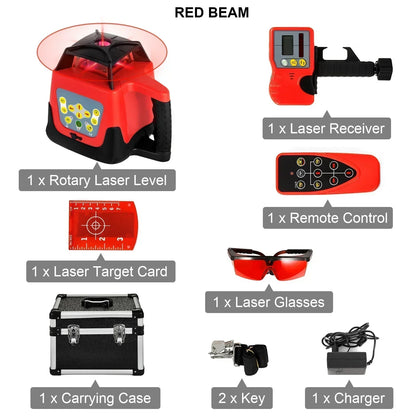Sihao 360 Rotary Laser Level Self-Leveling 500m Vertical Horizontal Scanning Measurement Tools Red Green Laser Level Machine
