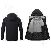 Heating Jacket - Heated Bodywarmer - Heated Clothing - For Men - 8 Zone Heating Jacket - Winter Electric Heated Clothing - USB Charging - Waterproof - Windbreaker - Size XXL - Black