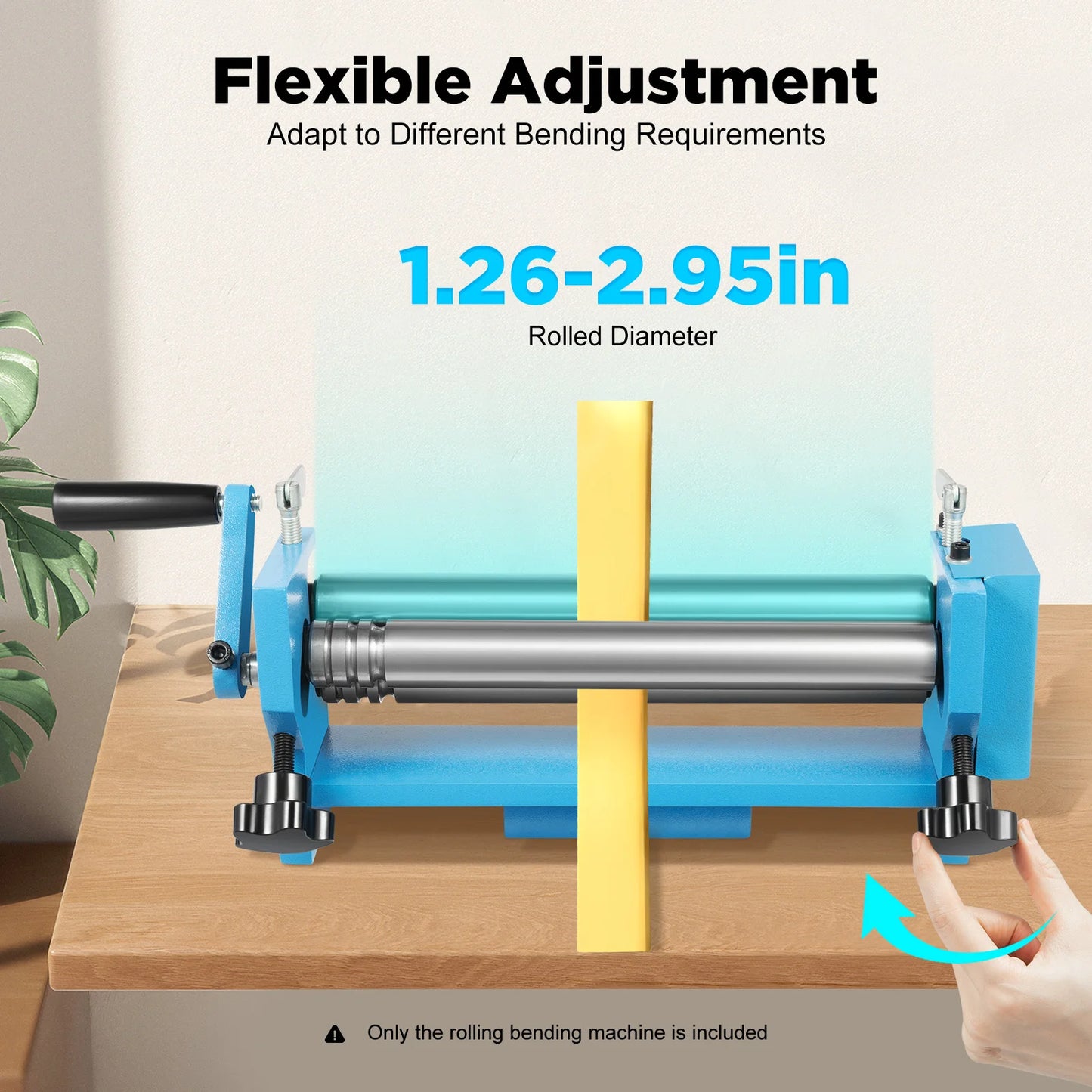 Metaalrolmachine – Rolmachine – Platte Buigmachine – Handmatige Rolmachine – Schraapvrij Buigen – Verstelbare Roldiameter – 45# Staal