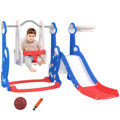 4-In-1 Speelset – Speeltoestel – Kinderspeelset – Indoor Speelgoed – Raket Thema – Veilig Kunststof – Geschikt Voor 18 Maanden Tot 4 Jaar - QUORE