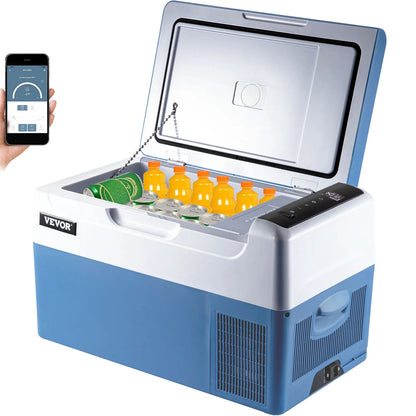 Auto koelkast -  Draagbare kleine -  Koelkast diepvriezer - Mini elektrische -  Koeler voor het rijden reizen vissen outdoor - 22L compressor - Blauw