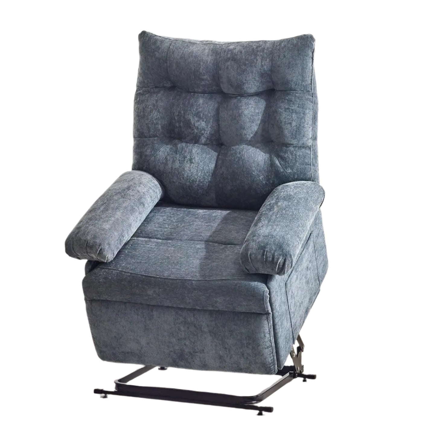Elektrische Liftfauteuil – Liftstoel – Relaxstoel – Verstelbare Fauteuil – Comfortabele Stoel – Zacht Gewatteerd Kussen – Stil Liftmechanisme - 70 x 68 x 24 cm - Grijs