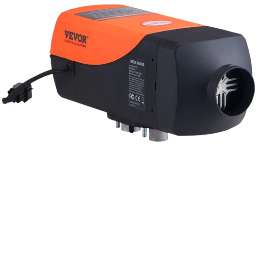 Vevor - Alles-in-één autoverwarming - Dieselverwarming - Benzineluchtverwarming - Dieselverwarming met afstandsbediening - voor auto, vrachtwagen, boot - 2KW Split-type met app - Oranje - QUORE