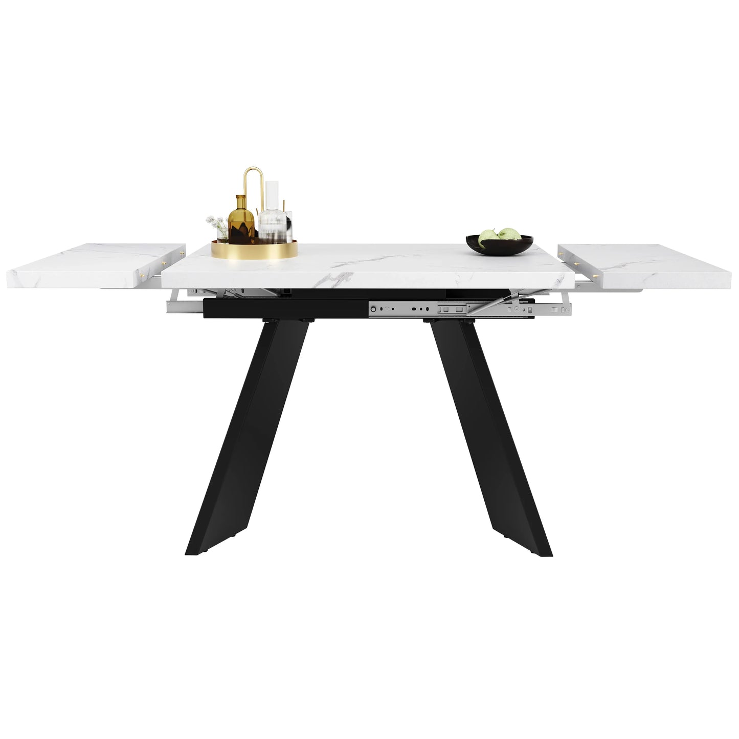 Salontafel – Koffietafel – Woonkamertafel – Opbergtafel – Tafel Met Lades – Hoogglans Zwart – 4 Lades Opbergruimte – MDF Duurzaam 100x50x35 cm - QUORE