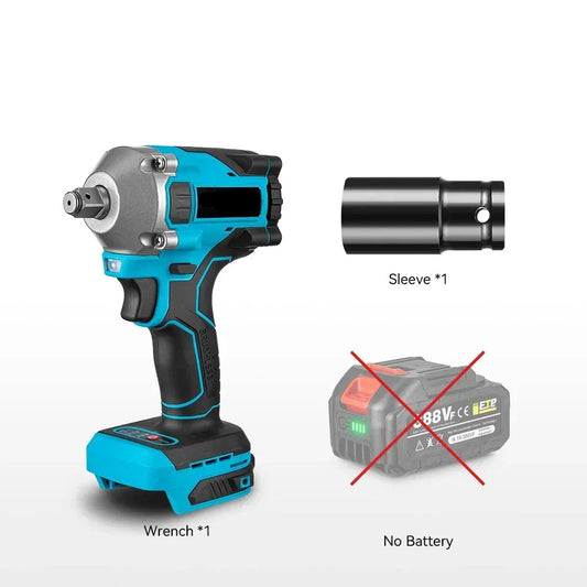 Slagmoersleutel - Slagschroevendraaier - Slagmoermachine - Elektrische - Brushless - 1000Nm - 20V - 1/2 Inch - Slagmoersleutelset - Borstelloos, Snoerloos -Zonder Accu