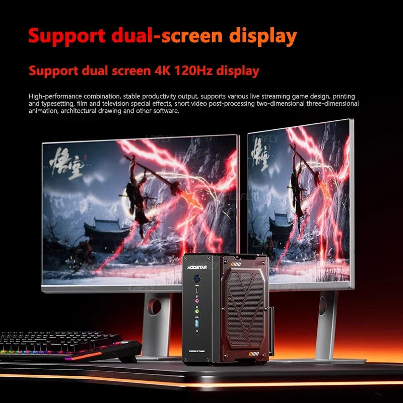 Mini PC – Mini Desktop – Compacte Desktop – Microcomputer – Kleine PC – AMD R7 7435HS Processor – 16 GB RAM – 512 GB SSD – DP HDMI Type-C Aansluitingen