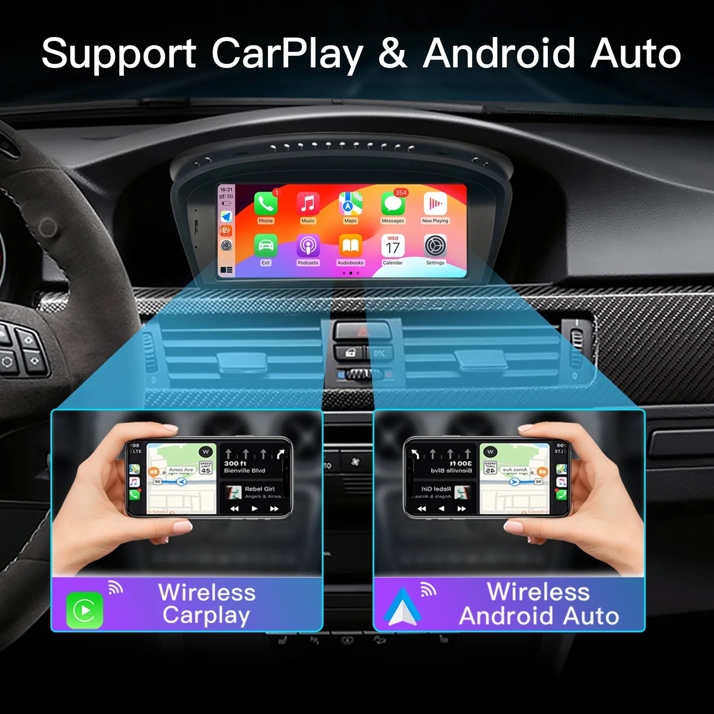 Autoradio – Multimedia Speler – Android Auto – CarPlay – DAB+ Radio – 8,8 Inch HD Touchscreen – Android 14 Systeem