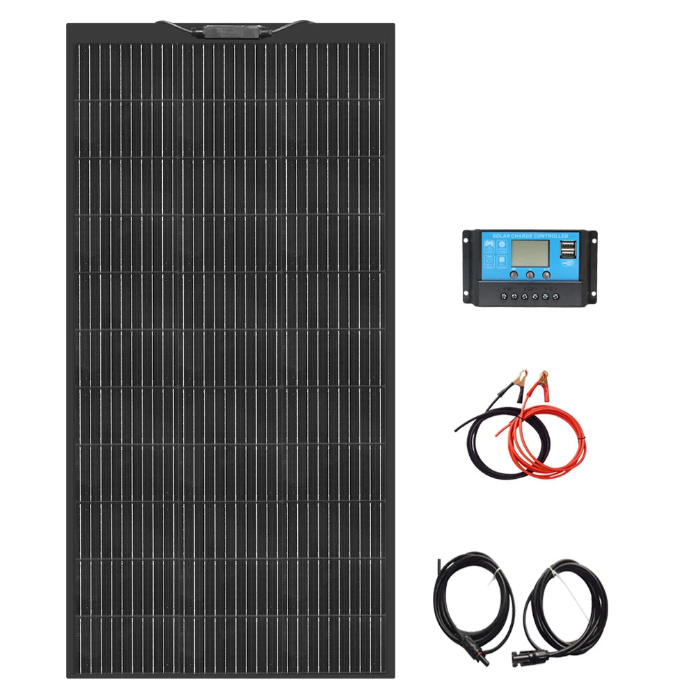 Zonnepaneel - Zonnepanelen - Monokristallijn - 120W - Flexibel - Voor Caravan - Camper - Boot of Thuisgebruik - 1 Stuks Kit
