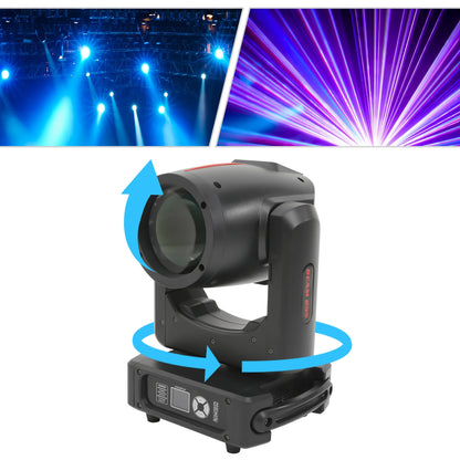 Moving Head Beam Light – DJ Licht – Feestverlichting – Lichtshow – LED 295 Watt – 17 Patronen – 540° Draaibaar