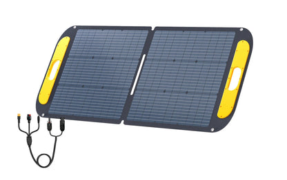 Zonnepaneel - Zonnepaneelset - Draagbaar - Opvouwbare - Waterdict - Outdoor Emergency Backup - voor Thuis - Tenten - Buiten - Kamperen - 110W - IP67 - 19V - 131 x 60 - Geel - QUORE