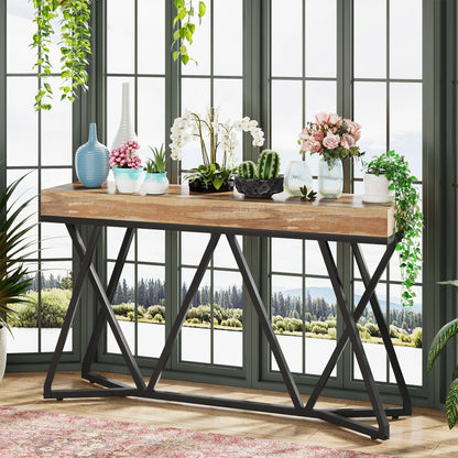 Sofa Tafel – Haltafel – Sidetable – TV-Meubel – MDF Tafelblad – Metalen Frame – Draagkracht Tot 90 Kg