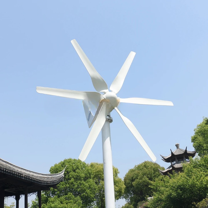 Windturbine - Windmolen - Windturbine Generator - Windenergie - Horizontale As - 3000W - 48V - Met vrije controle - 6 Messen - Stille en Efficiënte Energieoplossing - voor Thuisgebruik