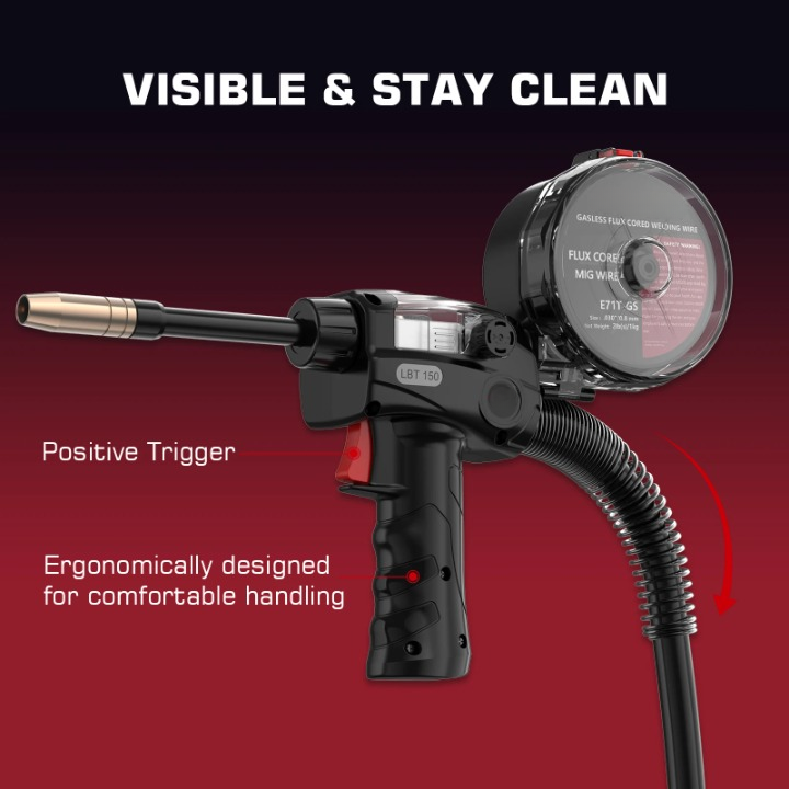 Spool Gun – Aluminium Spoolgun – Lassen Toebehoren – Lasapparaat – Naadloze Draadvoeding – 150 Ampère Vermogen - 10ft