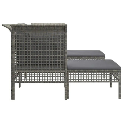 Loungeset Tuin – Tuinmeubelset – Loungehoek – Buitenbank – Gevlochten Resin – Gepoedercoat Staal – Comfortabele Kussens
