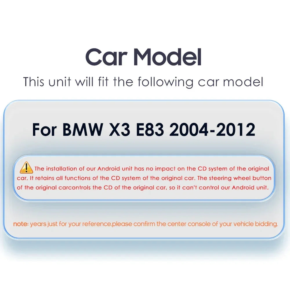 CarPlay - Multimedia Autoradio - Auto CarPlay Scherm - Autoradio - Autoradio - P1 (4Core 1G 32G) AI) - Voor BMW X3 E83 2004- 2012