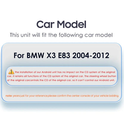 CarPlay - Multimedia Autoradio - Auto CarPlay Scherm - Autoradio - Autoradio - P1 (4Core 1G 32G) AI) - Voor BMW X3 E83 2004- 2012
