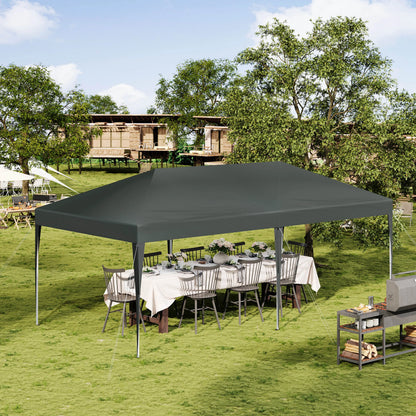 Party Tent - Opvouwbare - Tuinpaviljoen - 3x6m - Waterdichte - Verstelbare Hoogte - Gazebo - UV-Bestendig - Windbestendig - voor Tuin - Camping - Strand - BBQ - Beige
