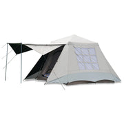 Tent - Strandtent - Campingtent - Ultralichte Campingtunneltent - Dubbellaags - Waterdichte Campingtent - Tweedeurs - Draagbaar - Automatisch Opzetbaar - Tent voor Kamperen Wandelen - Grijs