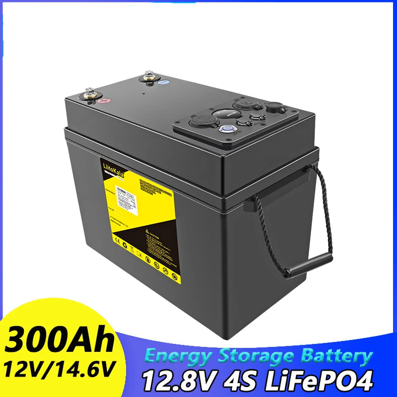 12.8V 300Ah LiFePO4 Accu – Lithium Accu – Caravan Accu – Camper Accu – Zonne-Accu – Hoge Capaciteit – Lange Levensduur