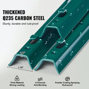 Fence Posts - Pole - Pasture Post - Pasture Fence - Forest Fence - Forest Fence - Garden Fence - Heavy Duty Metal - 7 Inch - for for Garden Garden Lawn Farms &amp; Outdoors Wire Fence - Pack of 10