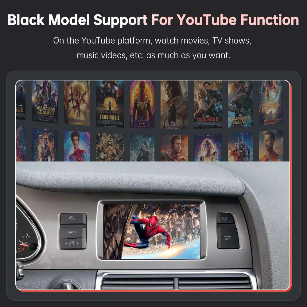 Draadloze CarPlay Android Auto Systeem – Multimedia Interface – Spiegelfunctie – Siri Bediening – Voor Audi Q7 2010-2015 – Naadloze MMI 3G Integratie – USB Connectiviteit – Achteruitrijcamera Ondersteuning